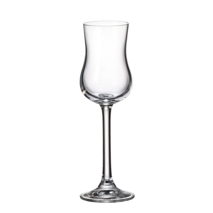 Jogo de Taças Grappa e Licor Cristal Ecológico 85ml - 6 Peças - Madel Home