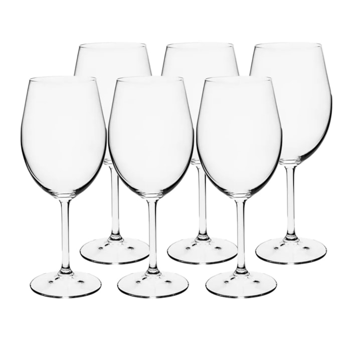 Jogo de Taças para Água Gastro em Cristal Cristais Bohemia 580ml - 6 Peças - Madel Home