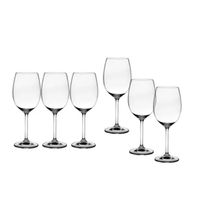Jogo de Taças Vinho Branco Gastro Cristal Ecológico Cristais Bohemia 350ml - 6 Peças - Madel Home