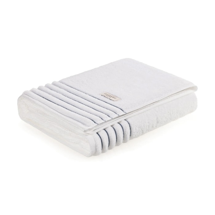 Jogo de Toalhas 5 Peças Palladio Algodão Branco/Ardósia Trussardi - Madel Home