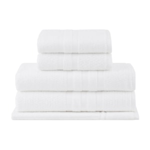Jogo de Toalhas 5 Peças Vanilla Extra Soft 100% Algodão Branco Buddemeyer