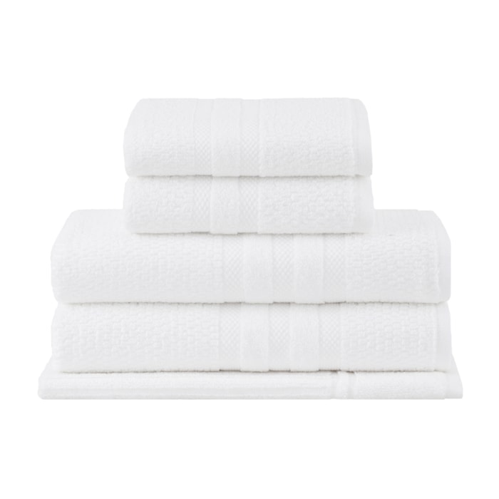 Jogo de Toalhas 5 Peças Vanilla Extra Soft 100% Algodão Branco Buddemeyer - Madel Home