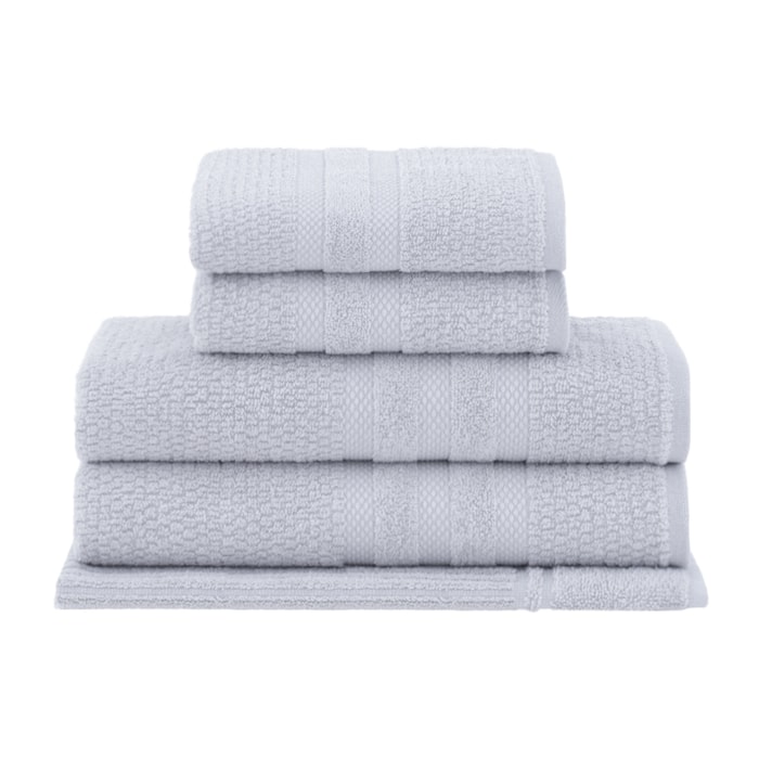 Jogo de Toalhas 5 Peças Vanilla Extra Soft 100% Algodão Cinza Buddemeyer - Madel Home