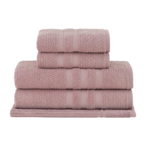 Jogo de Toalhas 5 Peças Vanilla Extra Soft 100% Algodão Rosa Buddemeyer