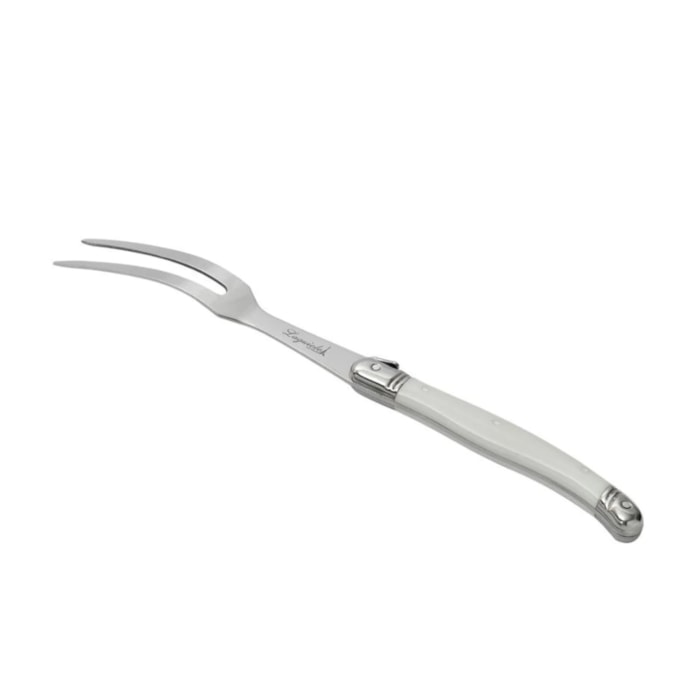 Jogo Garfo e Faca Trinchante em Inox Branco Laguiole La Tour - 2 Peças - Madel Home