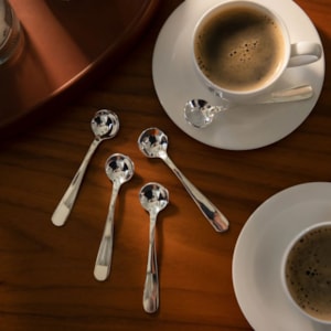 Jogo Novara 6 Colheres Para Café Inox Riva