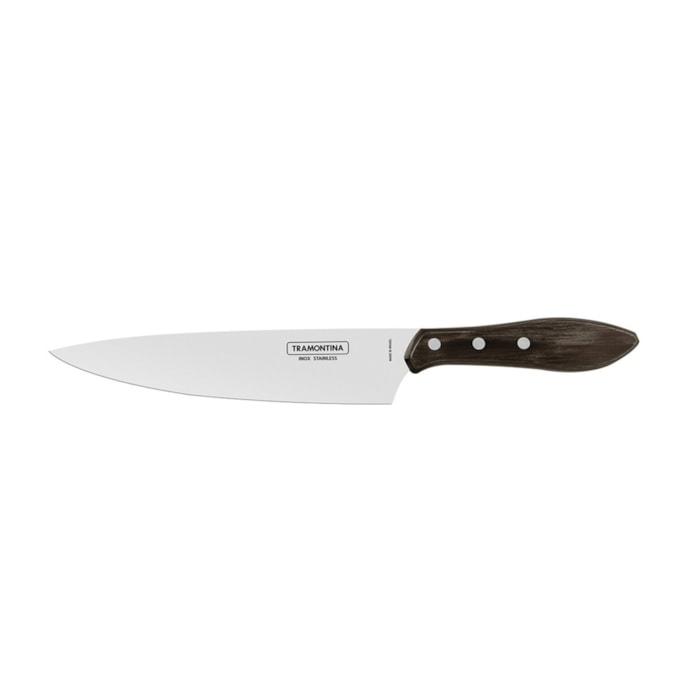 Jogo para Churrasco em Inox e Cabo de Madeira Polywood Castanho Tramontina - 3 Peças - Madel Home