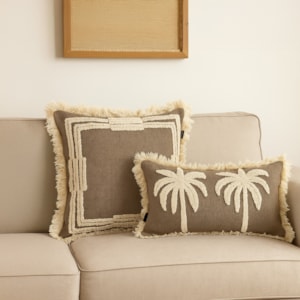 Kit 2 Almofadas Boucle Bahari e Tulum Marrom