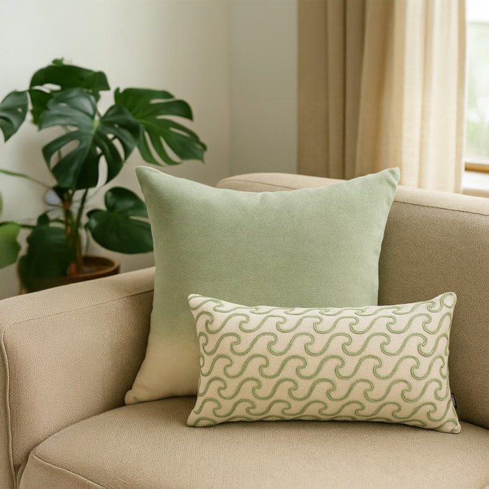 Kit 2 Almofadas Espectro Horizonte Verde - Madel Home