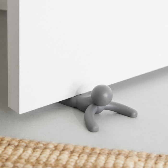Kit 2 Travas de Porta Buddy Cinza Umbra - Madel Home