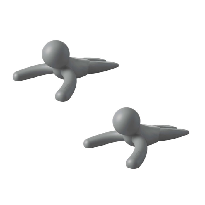Kit 2 Travas de Porta Buddy Cinza Umbra - Madel Home