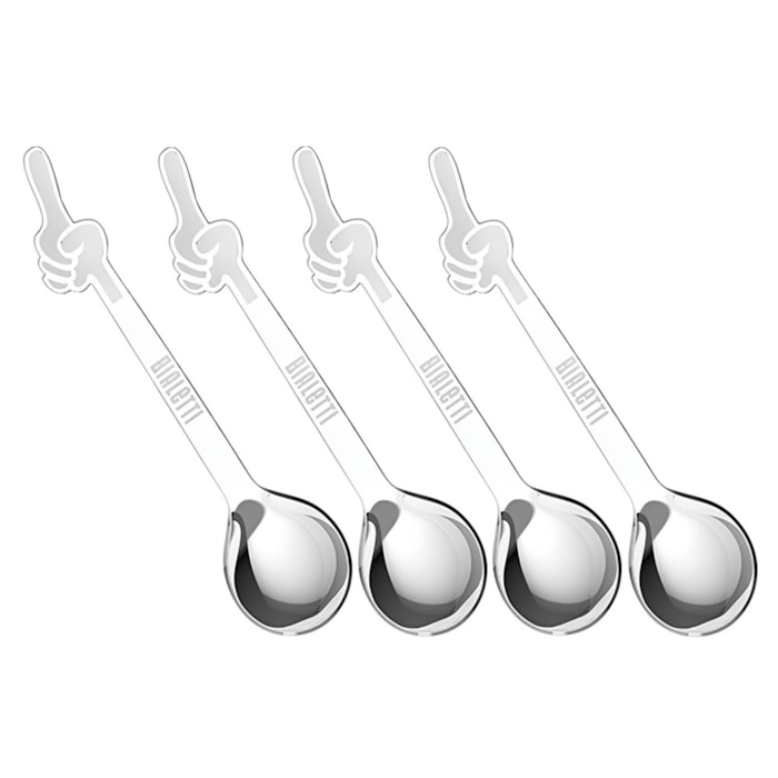 Kit 4 Colheres de Café New Omino Inox Bialetti - Madel Home