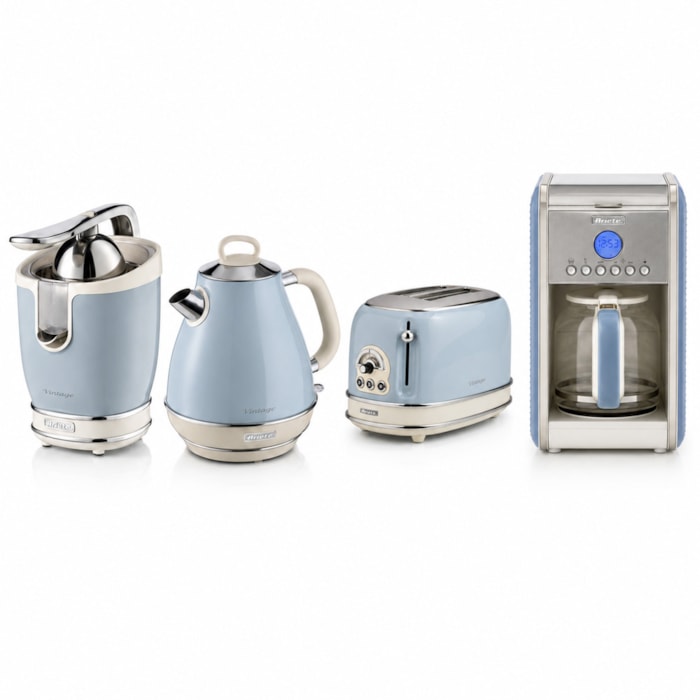 Kit Café da Manhã Completo Vintage Azul Ariete - 127V - Madel Home