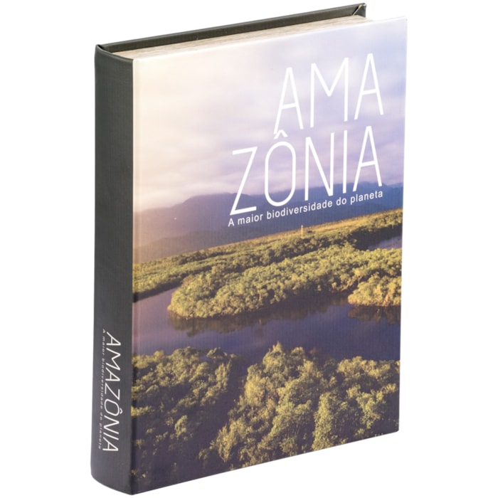 Kit Caixa Livro Decorativa Amazônia - 2 Peças - Madel Home