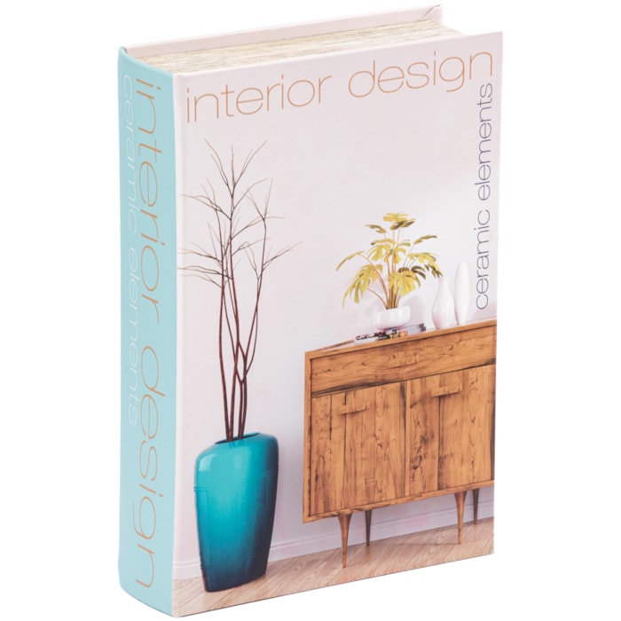 Kit Caixa Livro Decorativa Azul e Branco - 2 Peças - Madel Home