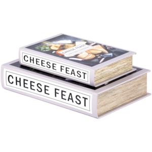 Kit Caixa Livro Decorativa Cheese Feast - 2 Peças