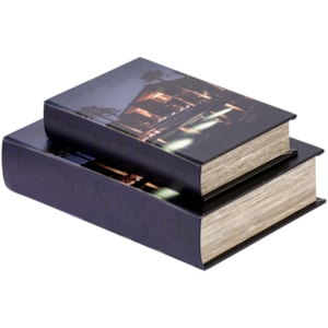 Kit Caixa Livro Decorativa Design e Trends - 2 Peças