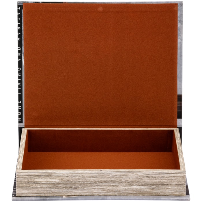 Kit Caixa Livro Decorativa Elements of Style Cinza - 2 Peça - Madel Home