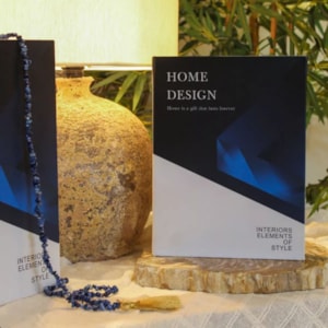 Kit Caixa Livro Decorativa Home Design Azul  - 2 Peças 