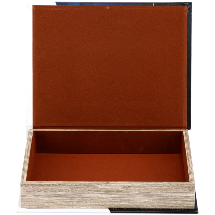 Kit Caixa Livro Decorativa Home Design Azul - 2 Peças - Madel Home