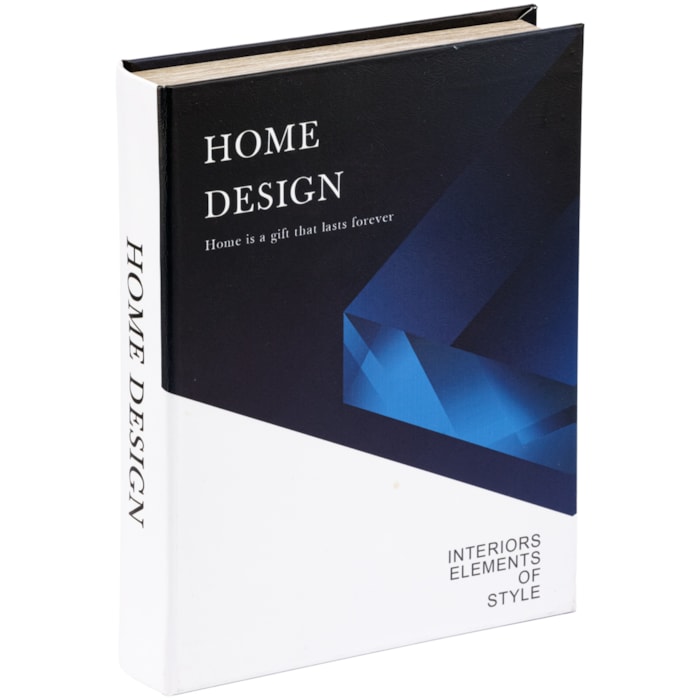 Kit Caixa Livro Decorativa Home Design Azul - 2 Peças - Madel Home