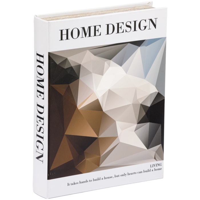 Kit Caixa Livro Decorativa Home Design Branco - 2 Peças - Madel Home