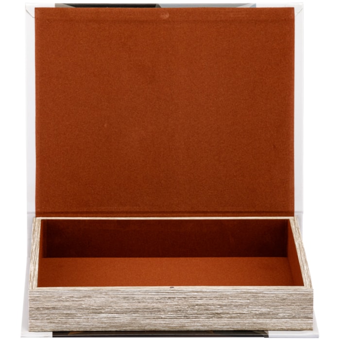 Kit Caixa Livro Decorativa Home Design Branco - 2 Peças - Madel Home