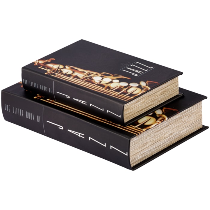 Kit Caixa Livro Decorativa Jazz - 2 Peças - Madel Home