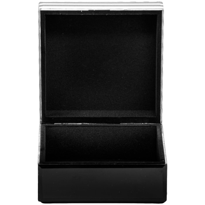 Kit Caixas Decorativas de Madeira e Vidro Preto - 2 Peças - Madel Home