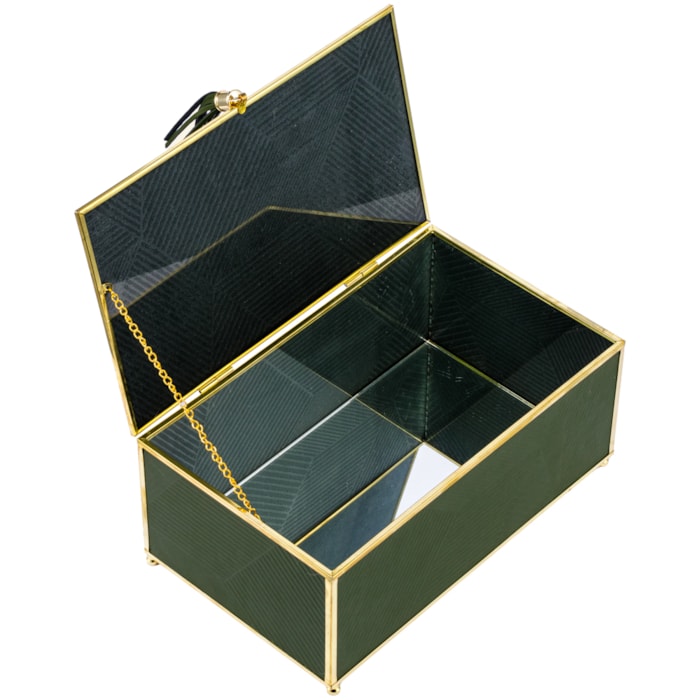 Kit Caixas Decorativas de Metal Verde - 2 Caixas - Madel Home
