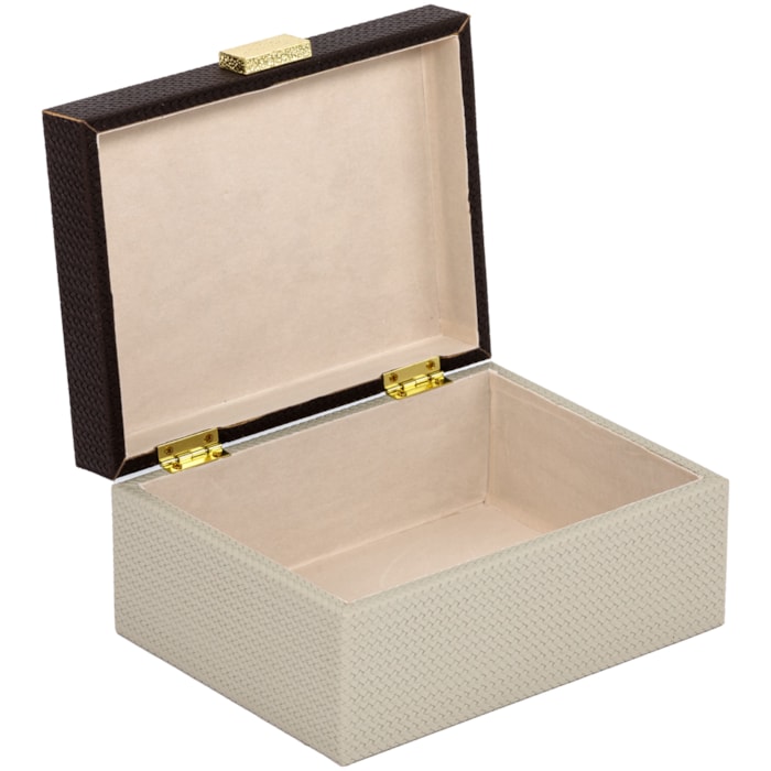 Kit Caixas Decorativas Revestida de Couro Sintético - 2 Peças - Madel Home