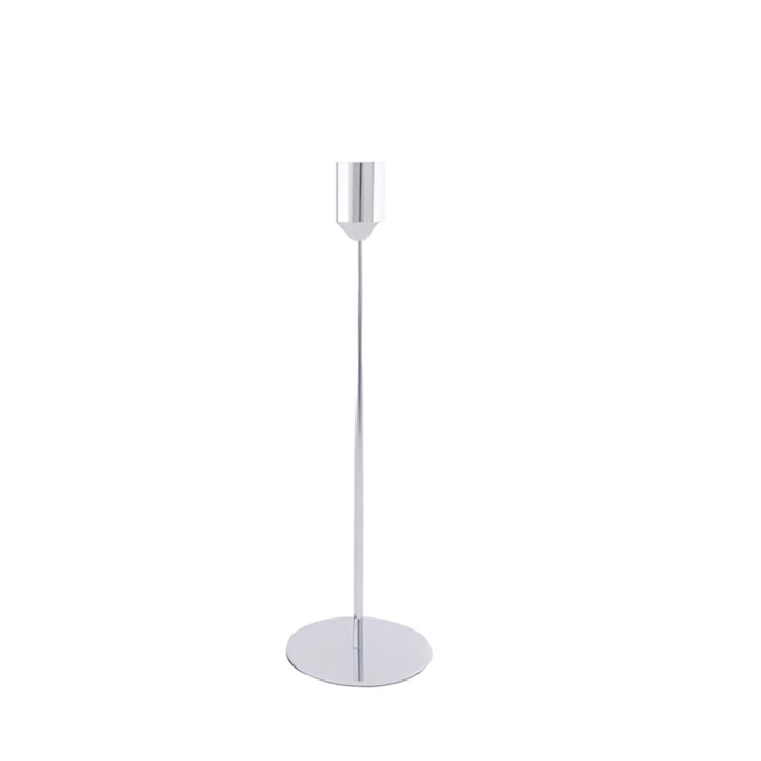 Kit Castiçal Perle de Metal Prata - 3 velas - Madel Home