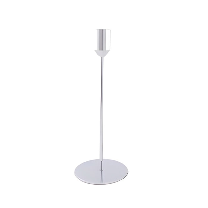 Kit Castiçal Perle de Metal Prata - 3 velas - Madel Home