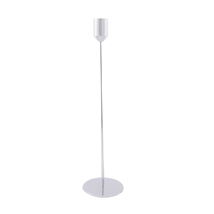 Kit Castiçal Perle de Metal Prata - 3 velas - Madel Home