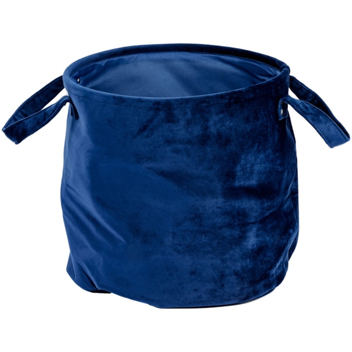 Kit Cestos Organizador de Veludo Azul - 3 Peças - Madel Home