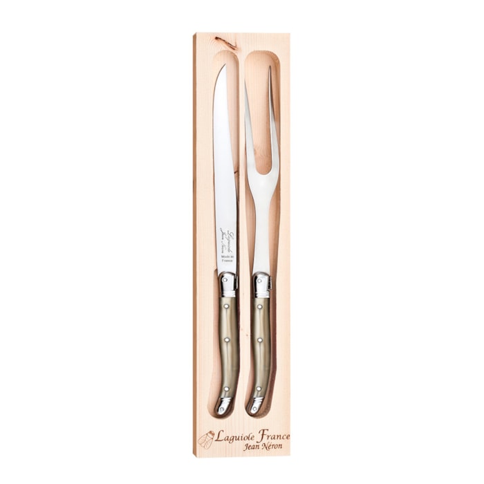 Kit Churrasco Inox Champagne Laguiole - 2 Peças - Madel Home