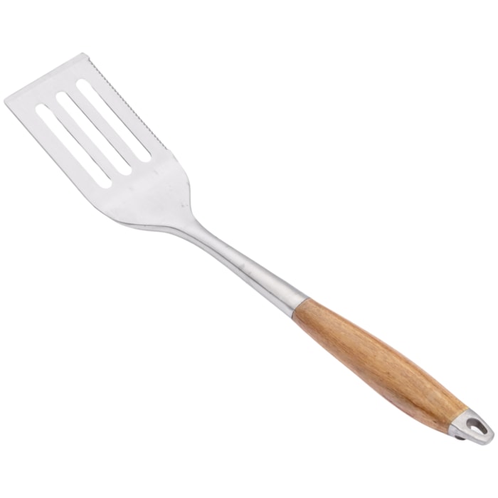 Kit Churrasco Madeira e Inox Bege - 3 Peças - Madel Home