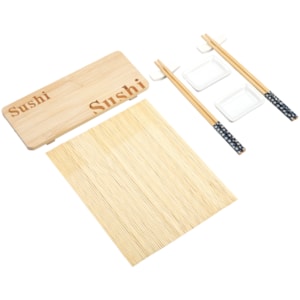 Kit Comida Japonesa em Cerâmica Branco 2 Pessoas - 8 Peças