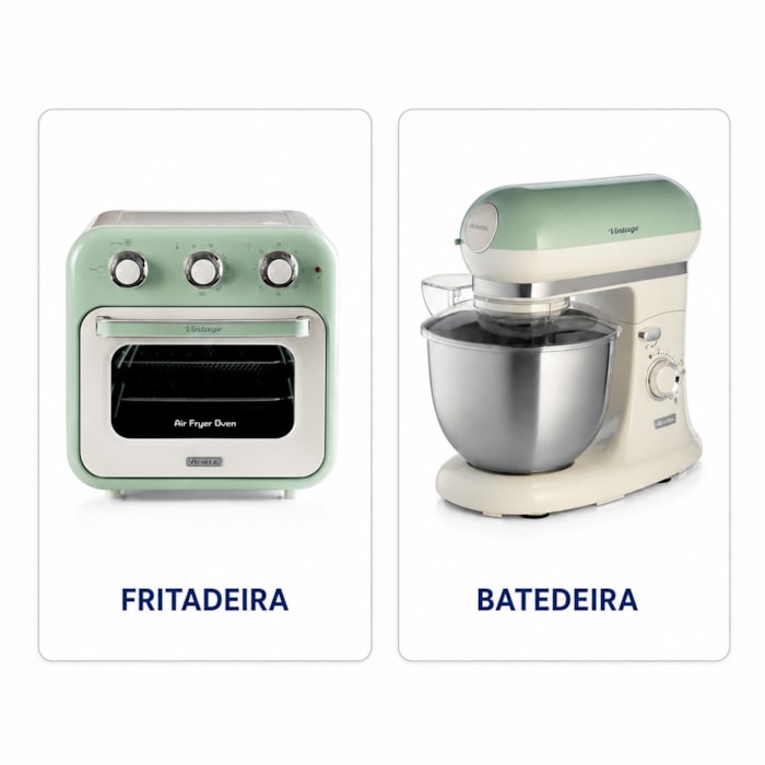 Kit Confeitaria Vintage Verde Ariete - 127V - Madel Home