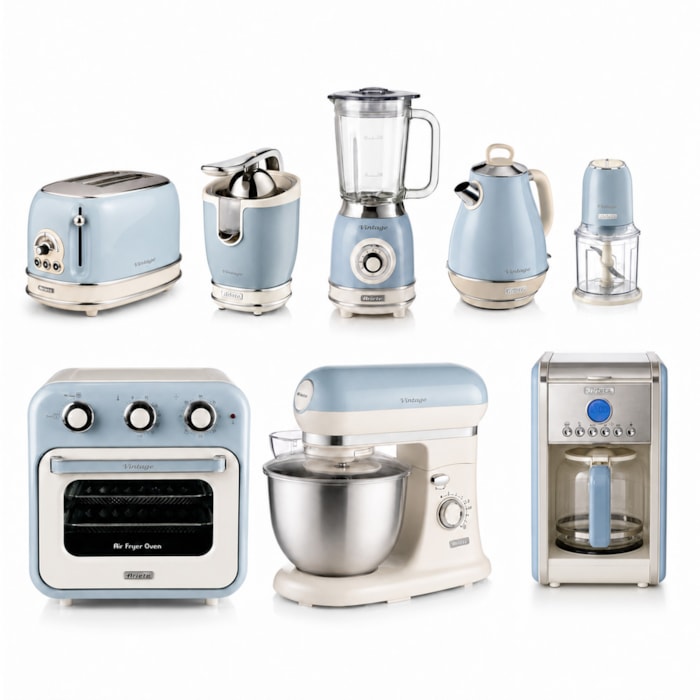 Kit Cozinha Completa Vintage Azul Ariete - 127V - Madel Home