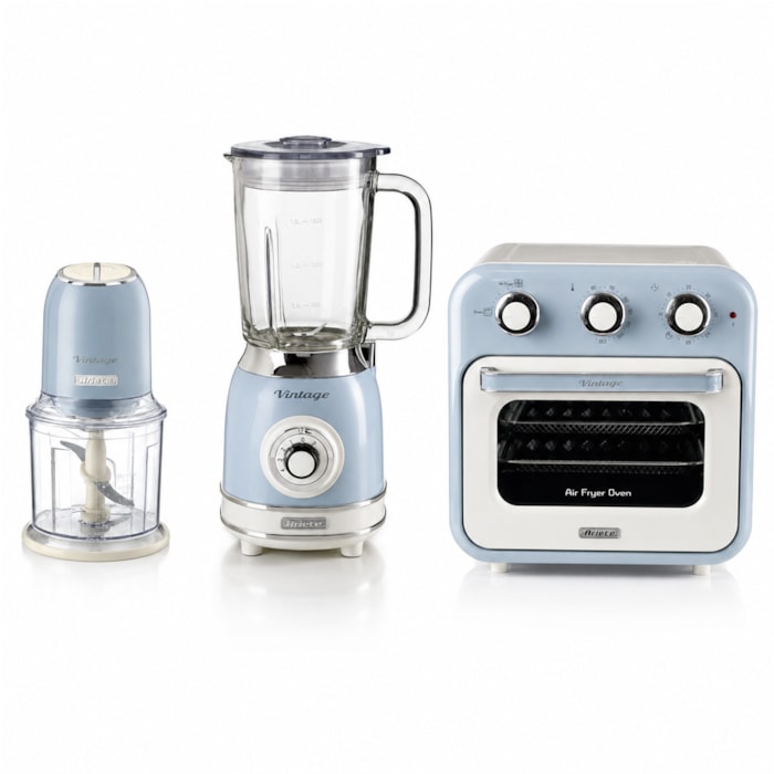 Kit Cozinha Funcional Vintage Azul Ariete - 127V - Madel Home