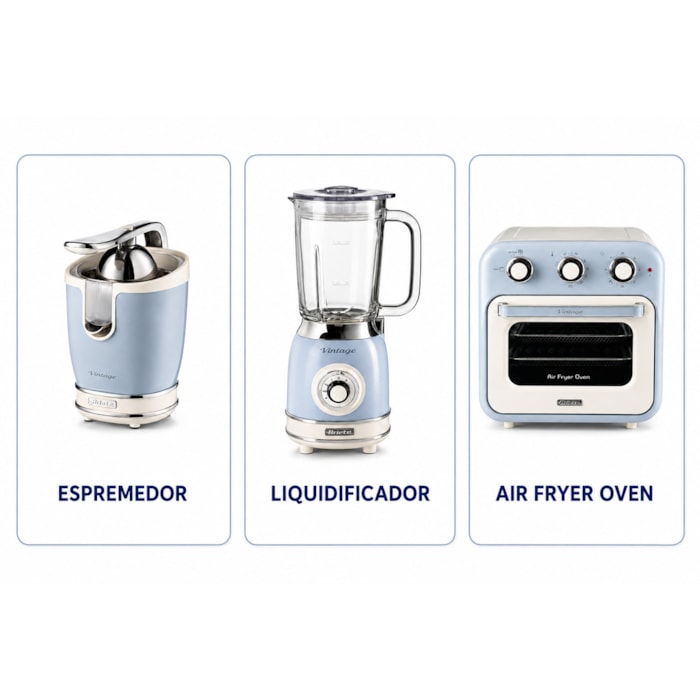 Kit Cozinha Saudável Vintage Verde Ariete - 127V - Madel Home