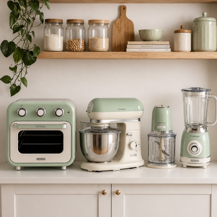 Kit Cozinha Versátil Vintage Verde Ariete - 127V - Madel Home