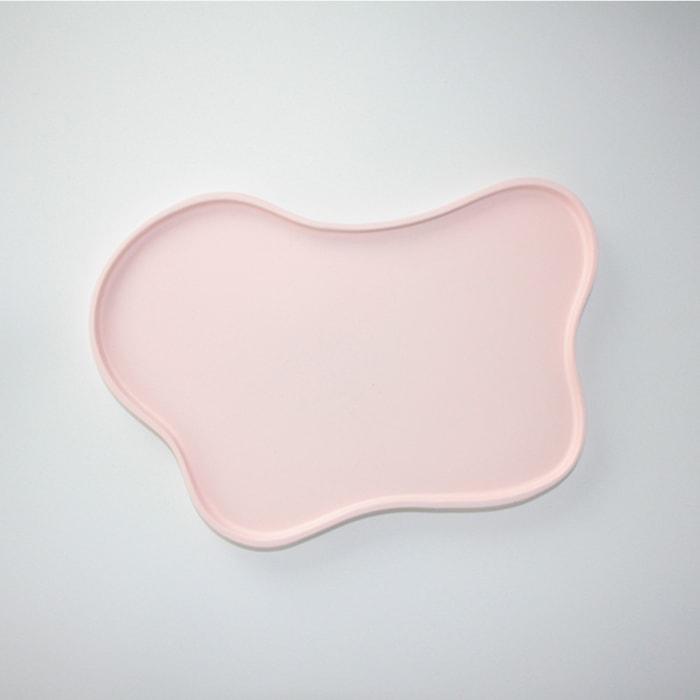 Kit de Higiene para Bebê Abstrato em Resina Rosa Nude - 4 Peças - Madel Home