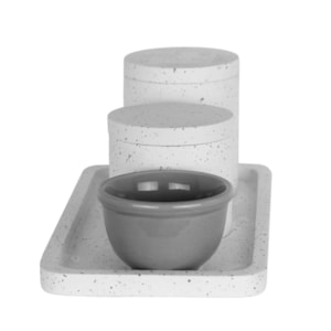 Kit de Higiene Resina Granilite Cinza - 4 Peças