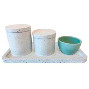 Kit de Higiene Resina Granilite Verde - 4 Peças