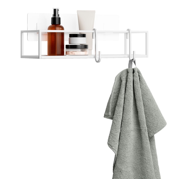 Kit de Prateleira de Aço Cubiko 2 Fio Branco Umbra - 2 Peças - Madel Home