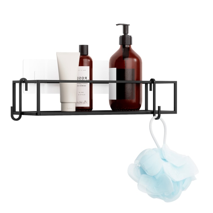 Kit de Prateleira de Aço Cubiko 2 Fio Preto Umbra - 2 Peças - Madel Home