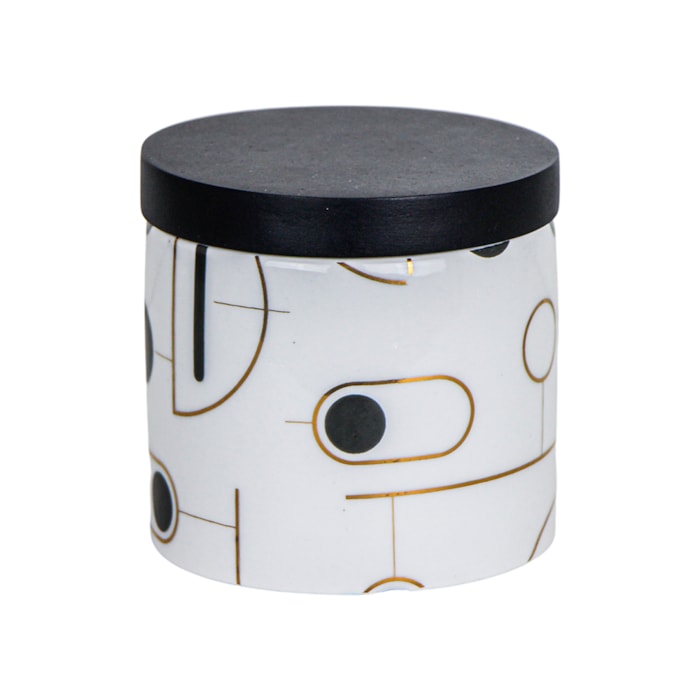 Kit Higiene Porcelana Ameise Vegas Preto e Dourado - 3 Peças - Madel Home