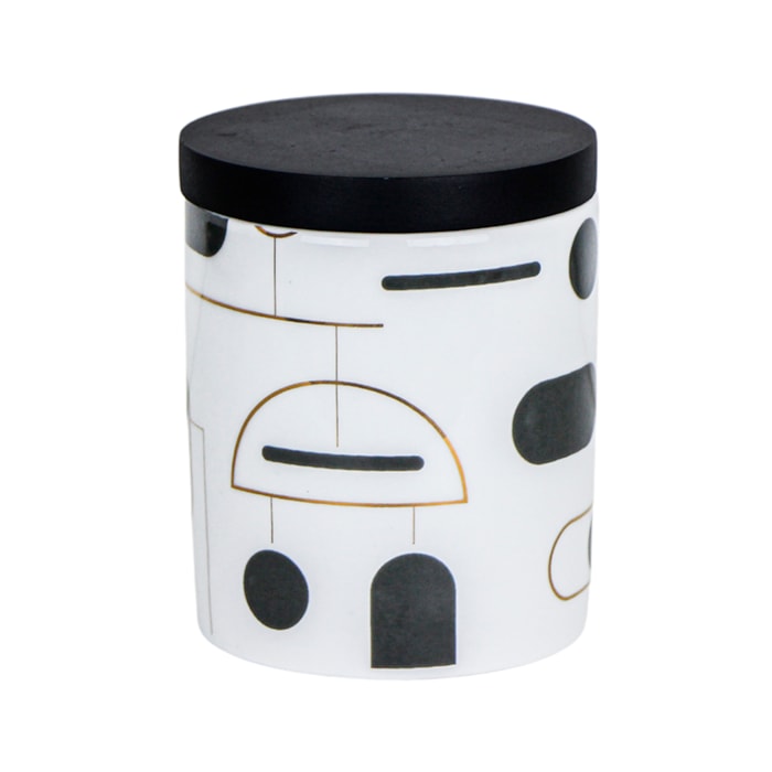 Kit Higiene Porcelana Ameise Vegas Preto e Dourado - 3 Peças - Madel Home